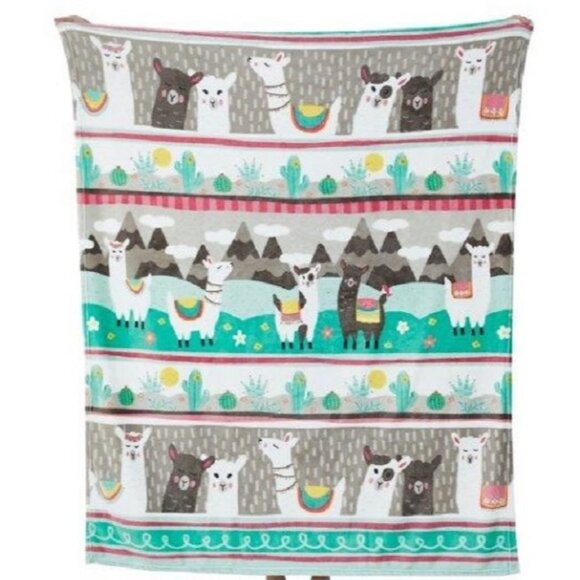 New Llama Fields Llamas Plush Throw Blanket Gift Alpaca Mountains Cozy Dreams - Picture 1 of 4